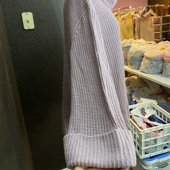 Lane Bryant dusty rose cowl neck‎ tunic sweater with bell cuff sleeves - Picture 4 of 6